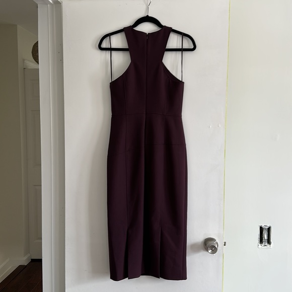 Cinq-a-Sept plum midi length dress - Picture 2 of 2